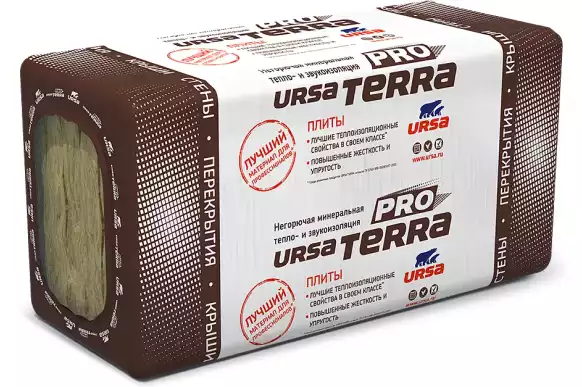 Минеральная вата URSA ТERRA 34 PN PRO (1000х610х50 мм) 10 шт фото