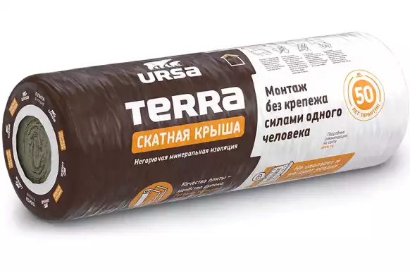 Минеральная вата URSA Тerra 35QN (3900х1200х150 мм) 1 шт фото